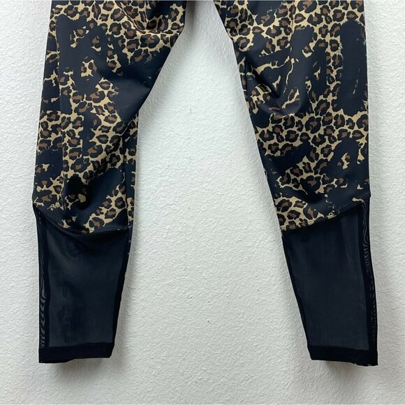 Asos Leggings Women's Size 16 4505 Tall Leopard Graffiti High Rise Brown Black - Picture 7 of 9